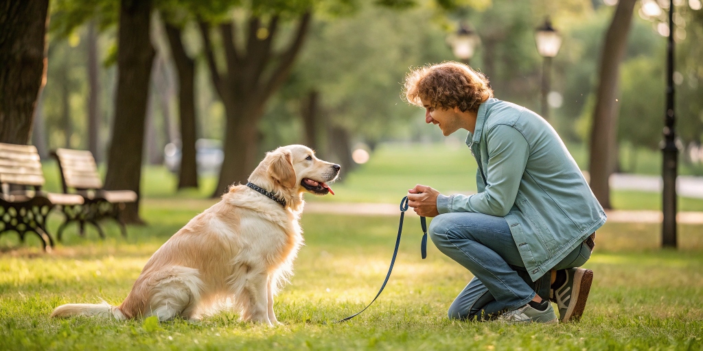 Luca Bianchi training a dog