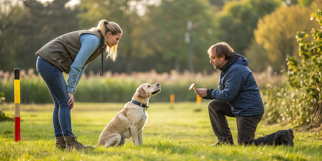 Jane Rossi training a dog